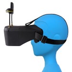 EV800D 5.8G 40CH 5 Inch 800*480 Video Headset HD DVR Diversity With Battery for RC Model RC Drone